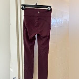 Maroon lululemon leggings